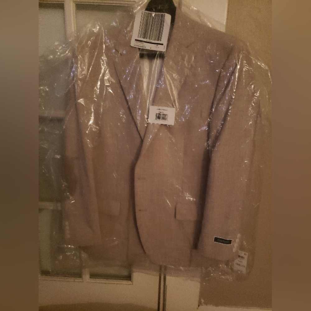 Club Room Men's Classic-Fit Solid Sport Coat Tan 44R / 2 Button